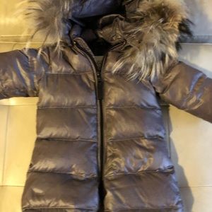 Authentic SAM goose down baby girl snowsuit. 3-6mo